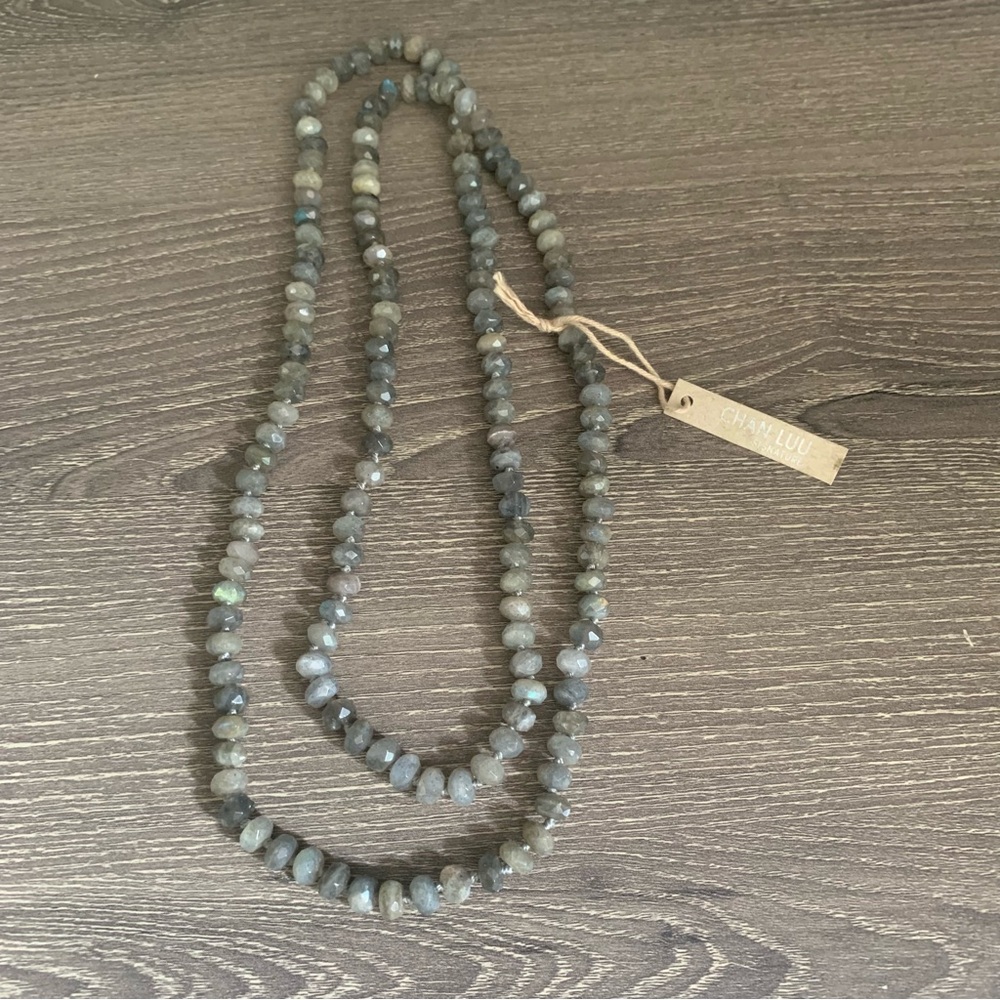 Chan Luu Faceted Beaded Labradorite Necklace 38”